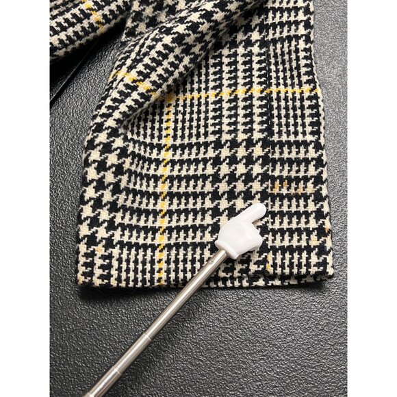 Vintage Pendleton Women's 100% Virgin Wool Houndstooth Plaid Blazer Size Medium - Picture 8 of 9